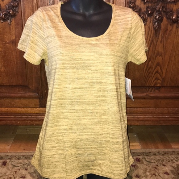 LuLaRoe Tops - Lularoe Classic t yellow gray NWT XS